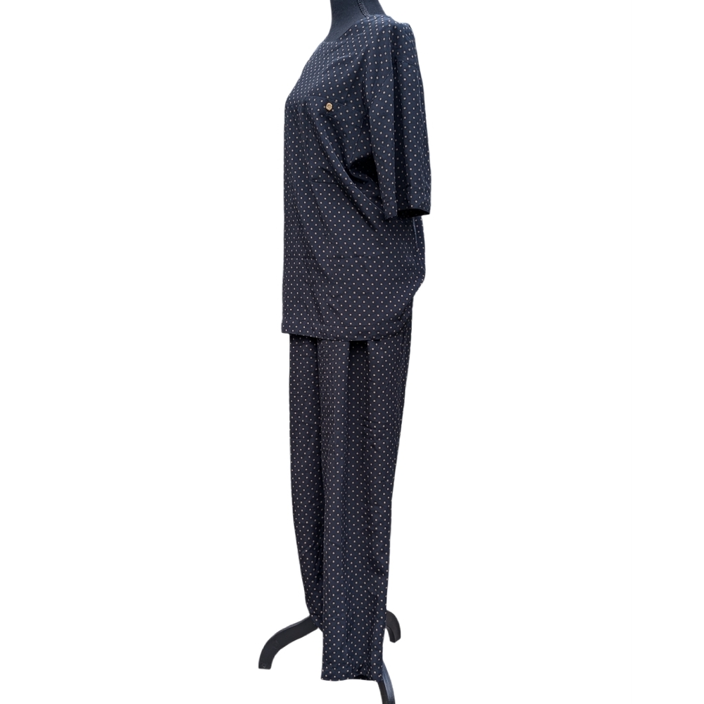 Vintage 90s Old Money Match Coord Set - Very Day On The Yacht Size L XL 14